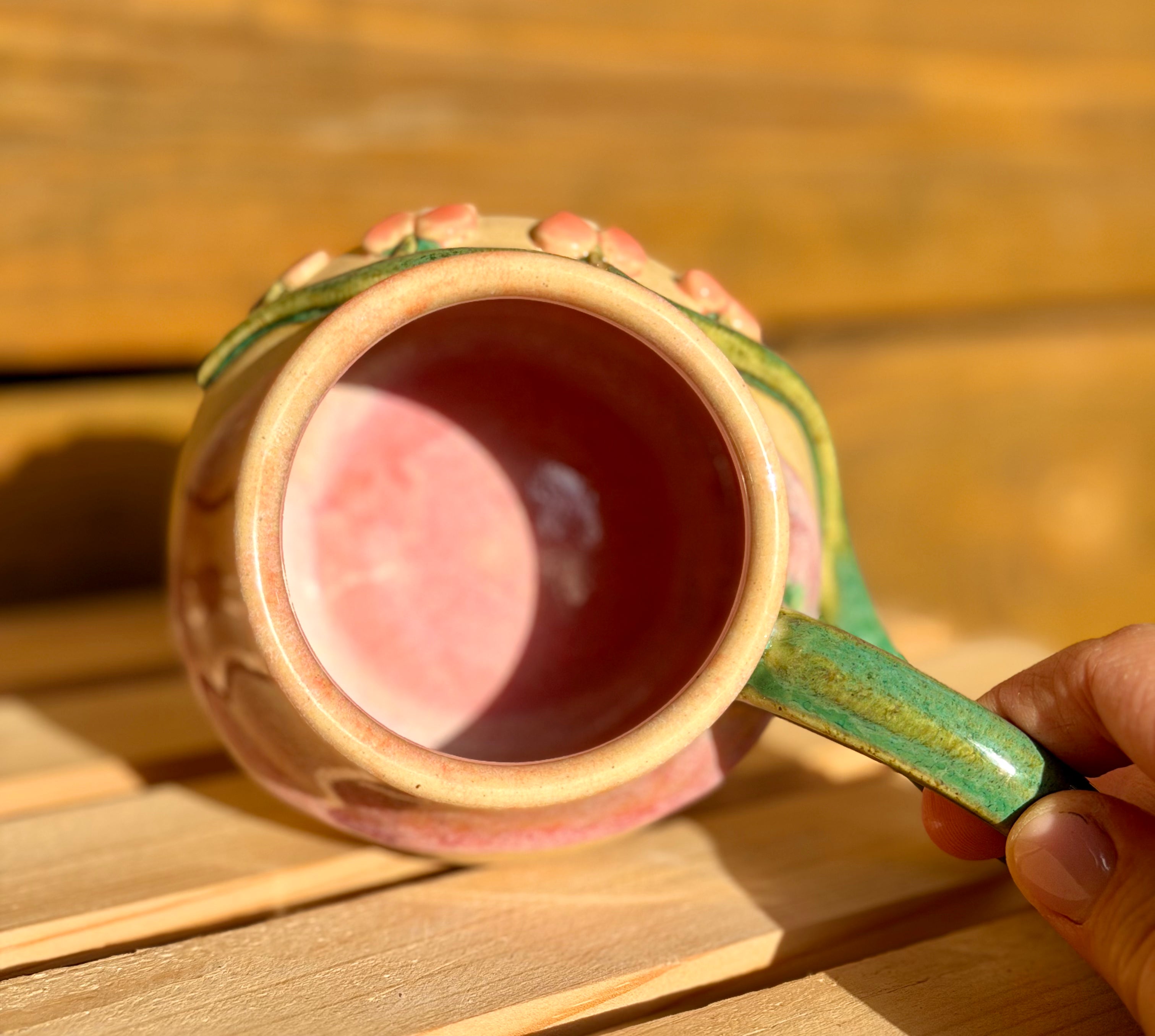 Bleeding Heart Mug LARGE - 4 flowers