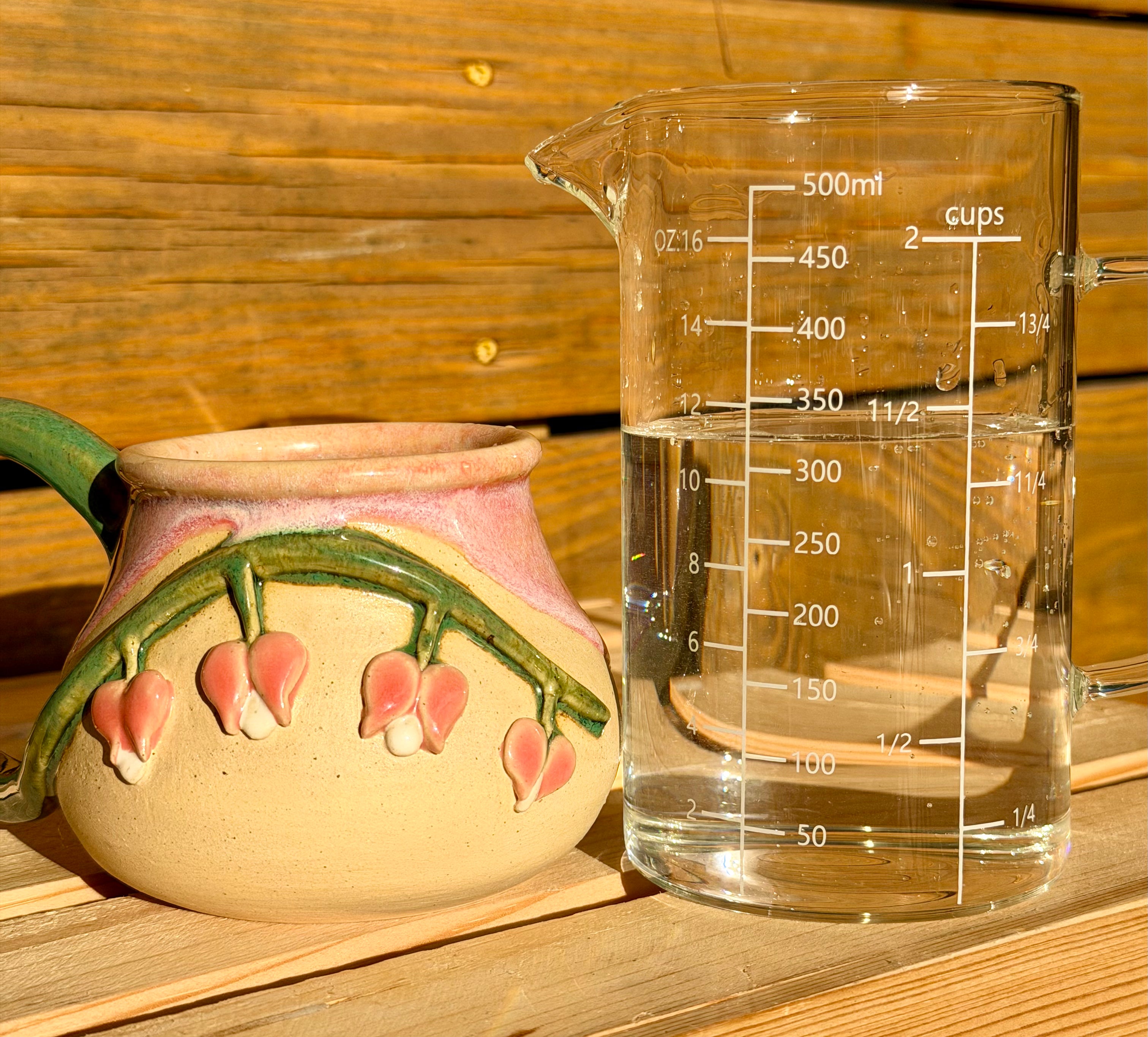 Bleeding Heart Mug LARGE - 4 flowers