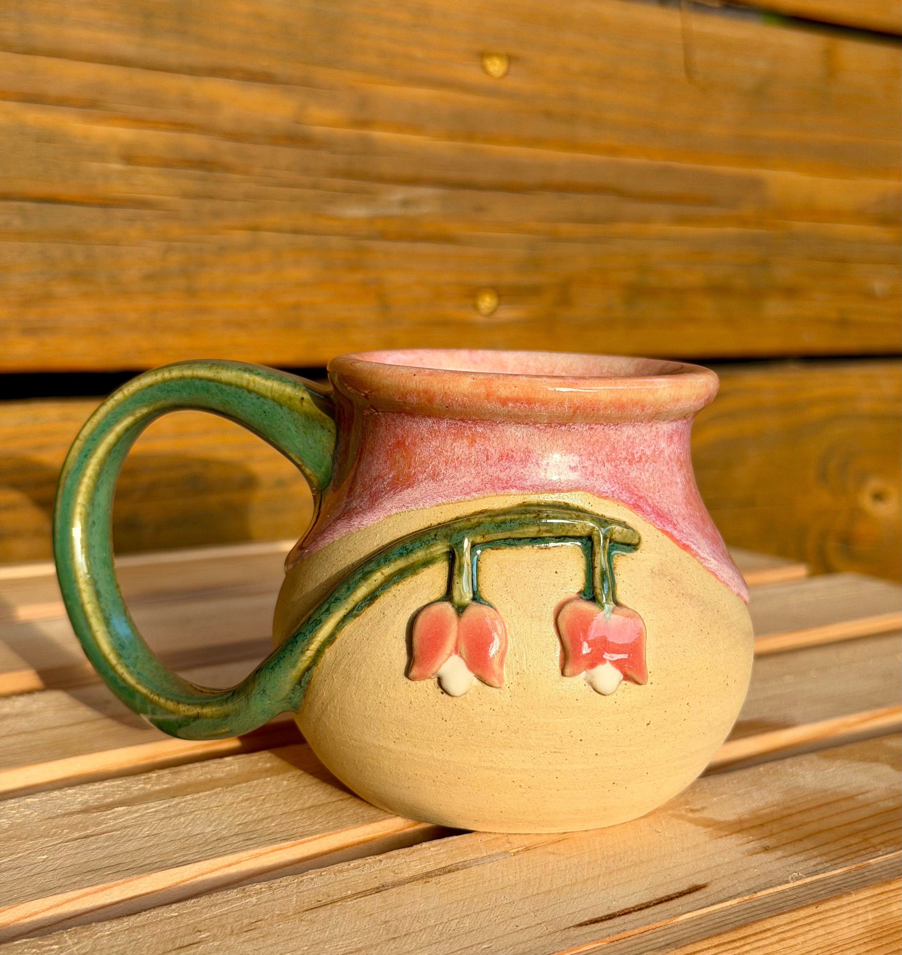 Bleeding Heart Mug MEDIUM - Two Flowers