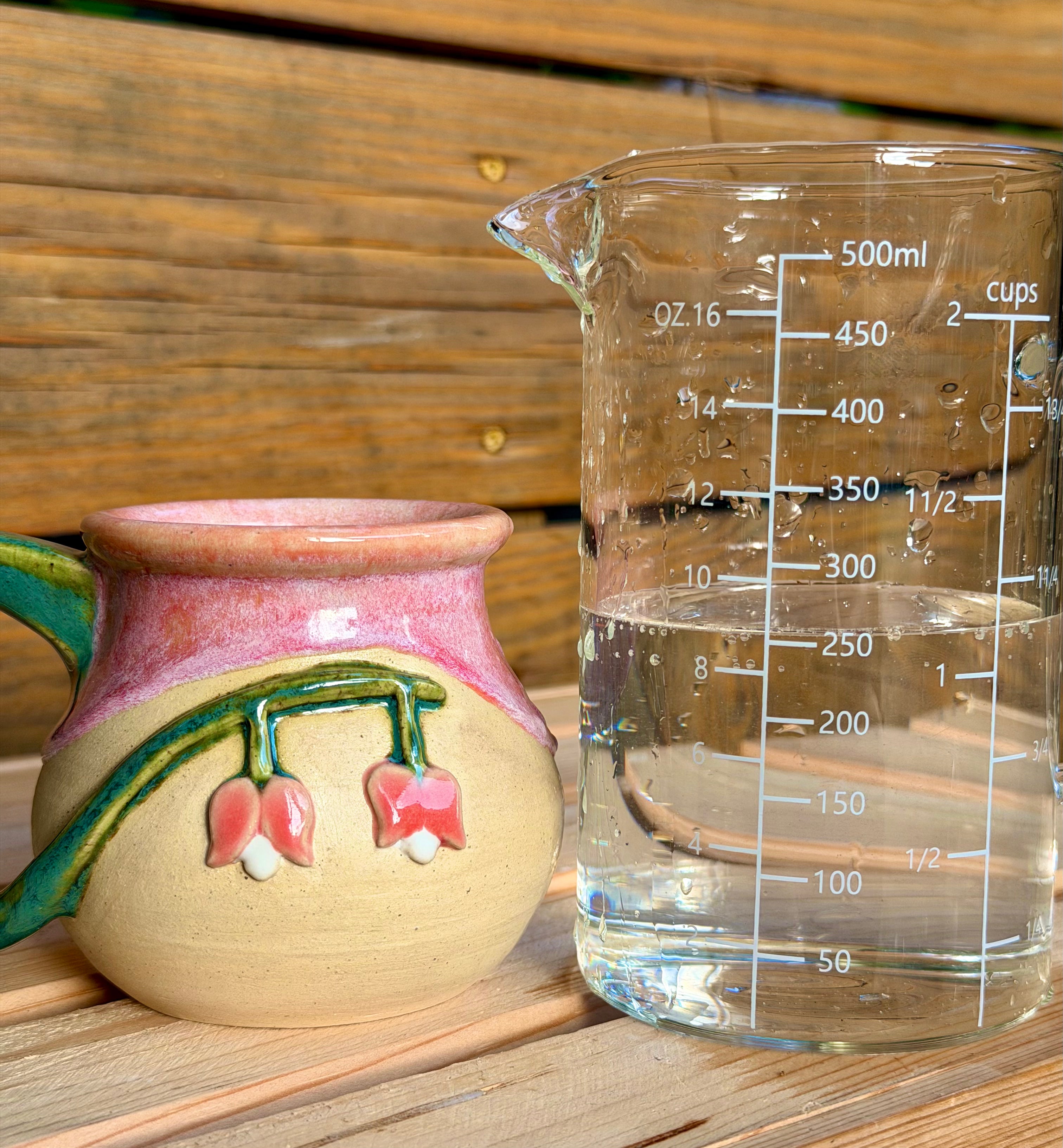 Bleeding Heart Mug MEDIUM - Two Flowers